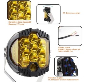 Resim Nkt Group 7" Baja Style Shooter Offroad Projektör LED Lamba 