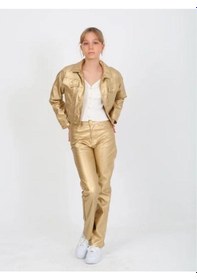 Resim Marions Kız Çocuk Gold Deri Pantolon-14819 Altın 