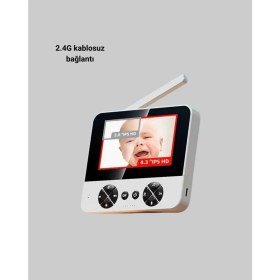 Resim Zero Land Muratech 720P Bebek Kamerası Uzaktan Kontrollü Gece Görüşlü Monitör 