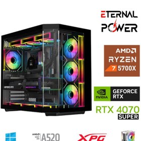 Resim ETERNAL POWER RYZEN 7 5700X 32G DDR4 1TB M.2 RTX4070 Super A520 A750W 