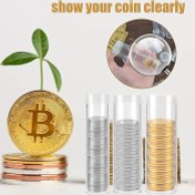 Resim 1pc Koin Depolama Tüpü, 20Mm/25Mm/32Mm, Plastik Koin Kasa, Para Organizatörü, Ofis Malzemeleri, Form, Kayıt ve Koin Yönetimi Ürün 