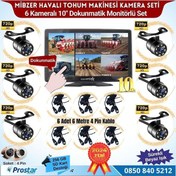 Resim Mibzer İçin 6 Kameralı 10 İnç Dokunmatik Monitör Altıya Bölen Kayıtlı 256 Gb Sd Kart Destekli 