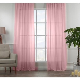 Resim Evdepo Home Pembe Vual Tül Perde Tek Kanat 