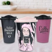 Resim ® 3 Adet Kahve Bardağı Seti Dekoratif Plastik Kahve Muhafaza Bardağı 