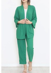 Resim Kimono Takım Yeşil - 12176.1254. Çok Renkli 