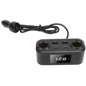 Resim Sigara Çakmağı Adaptörü 6 Portlu Pd Qc Hızlı Şarj - Huiliang 