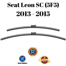 Resim Seat Leon Sc 5f5 2013 2014 2015 Uyumlu Araca Özel Ön Cam Muz Tipi Silecek Süpürgesi Takımı 65/40cm 2li Set Silbak 