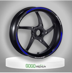 Resim Reflektör Mavi Bajaj Dominar Uyumlu Büyük 1 Set Jant Şeridi 