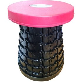 Resim Vişne Çürüğü Teleskopik Katlanabilir Akordiyon Kamp Taburesi Çok Renkli 