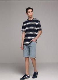 Resim Colin's Straight Fit Orta Bel Düz Erkek Light İndigo Denim Jean Şort 