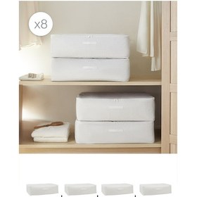 Resim Home Wave 8'li Mega Boy Gri Pötikare Baza Altı Hurç Set 74 X 46 X 22 Cm Gri 