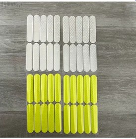 Resim Turcoshop11 60 Parça Yansıtıcı Emniyet Çıkartması Su Geçirmez Pvc Gece Görünürlük 