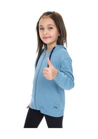 Resim Toontoy Kız Çocuk Nakışlı Hırka Mavi 