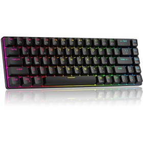 Resim Magegee Mk-box 68 Tuş Rgb Hot-swap Manyetik Kablolu Türkçe Q Siyah Gaming Klavye 