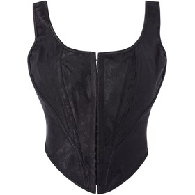 Resim Kadın Çiçek Desenli Bel Şekillendirme Üst, Polyester Düğmeli Ön Üstler ile Örgü Kumaş Dokuma Yöntemi 