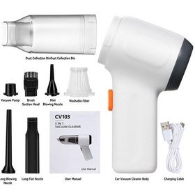 Resim Jokmae Aumotop Cv103 Taşınabilir Araç Temizleyici: 3ü1 Arada Emme/üfleme/şişirme , 60w 