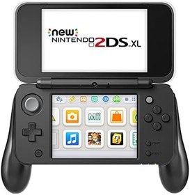 Resim Nintendo 2DS XL için 1 Stylus ve 1 Şeffaf Kılıf ve 1 Ekran Koruyucu ile El Kavrama Tutacağı Kılıf Braketi 