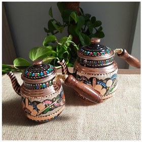 Resim Gül Çiçek Middle Bakır Çaydanlık 1,9 lt Bakır 