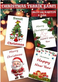 Resim Yılbaşı Chirstmas Tebrik Mutlu Yıllar Happy New Year Kartı 10x14 
