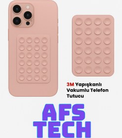 Resim AFS Tech Toz Pembe Silikon Vakumlu Vantuz Telefon Yeni Nesil Güçlü Vantuz Tutuşu 
