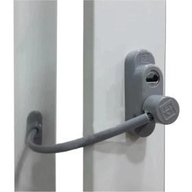 Resim Penkid Çelik Halatlı Kablolu Pvc Pencere Emniyet Çocuk Güvenlik Kilidi 5 Adet (Gri) 