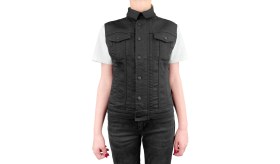 Resim Black Iron Vest Motosiklet Yeleği Kadın 