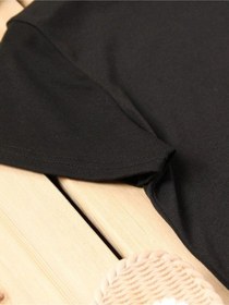 Resim Altamira Unisex Kedi Gözlük Baskılı Oversize T-shirt 001 