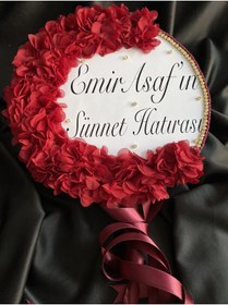 Resim TAN EVENT 30 Cm Bordo Taşlı Gelin Defi,kına Gecesi Tef,bekarlığa Veda,henna Night, Nedime 