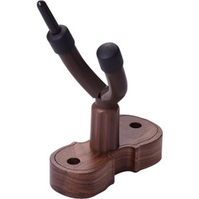 Resim Mufunye Keman Ve Viola İçin Ahşap Tutucu - Siyah Ceviz Ağacı Tabanlı - Ma-5b Modeli 