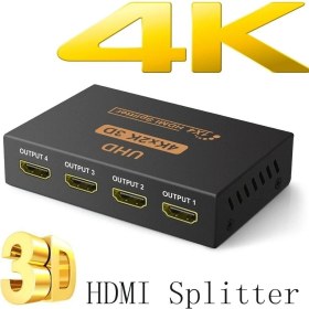 Resim Kenly 4 Port HDMI Splitter 4K Ultra HD – Görüntü Çoğaltıcı, 1 Giriş 4 Çıkış HDMI Çoklayıcı 