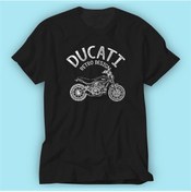 Resim Ducati Retro Design Baskılı Siyah Tshirt Modeli 