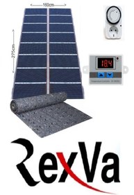 Resim REXVA 6m2 Halı Altı Isıtıcı 160x275 Zaman Ayarlı Priz Keçe Termostat Set 