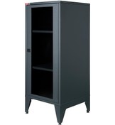 Resim Lande - Ziglat 1110 - Metal Dolap - Cam Kapılı - - Antrasit Gri. 