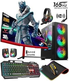 Resim Zeiron Mostro X20 Ryzen 5 5500 32Gb 512Gb M.2 Sssd+1Tb Hdd Gtx1660 Super 24" 165Hz Oyuncu Bilgisayarı 