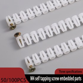 Resim 50/100 Adet, Vida Deliği Onarım Genişletme Tıkacı, M4 Kendinden Vidalı Gömme Parçalar, Menteşe Montaj Gömme Parçaları. Çeşitli Mobilya ve Dolap Montajı ve Bakımı İçin Uygun, Vidalar Dahil Değildir 