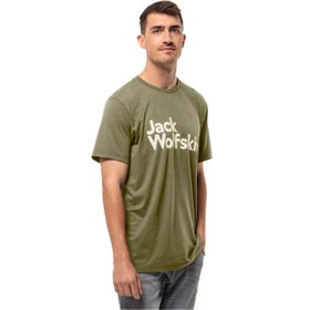 Resim Jack Wolfskin Brand T Erkek Yeşil Tişört 