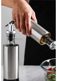 Resim Cam Yağdanlık 300 Ml Zeytinyağı & Sirke Şişesi, Akıtma Uçlu Çok Renkli 