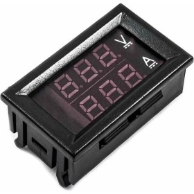 Resim 0.28 Inç 0-100V 50A Çift LED Kırmızı Voltmetre ve Mavi Ampermetre (Şönt Dirençli) 