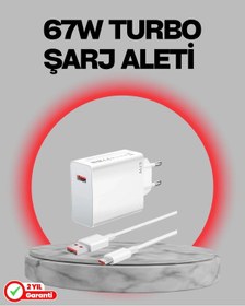 Resim 67 Watt Turbo Destekli Şarj Cihazı Honor 50 70 90 Uyumlu 