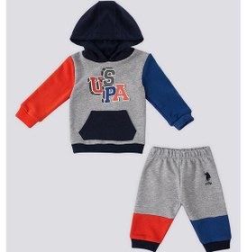 Resim U.s. Polo Assn. Erkek Bebek Gri Takım Gri 