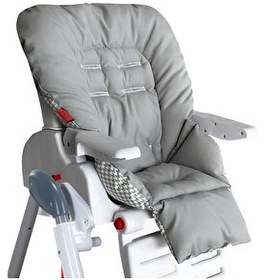 Resim Holmer Leke Tutmaz Organik Max-T Gri Mama Sandalyesi Minderi Ve Kılıfı 