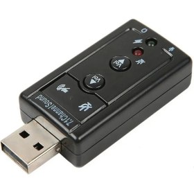 Resim 7.1 USB Stereo Ses Adaptörü , Harici Ses Kartı, Pc ve Dizüstü Bilgisayar Için 3D USB Ses Adaptörü, 