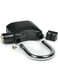 Resim Desibel Siyah Alarmlı Çok Fonksiyonlu Ekstra Güvenlikli Kare Asma Dolap Kilidi 