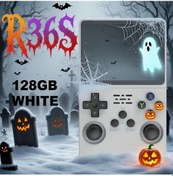 Resim Gaojunshop01 R36s Retro Oyun Konsolu 128gb Beyaz Dual Joystick Uzun Pil Ömürlü Taşınabilir 