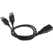 Resim Bestnify USB Y-Sprıtter Kablosu 30CM/1FT Dişi Çift Erkek Limanları Siyah (Yurt Dışından) 