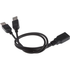 Resim Bestnify USB Y-Sprıtter Kablosu 30CM/1FT Dişi Çift Erkek Limanları Siyah (Yurt Dışından) 