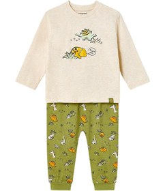 Resim Mayoral Erkek Bebek Dinozor Desenli Pijama Takım 1787 - YEŞİL / 12 ay 