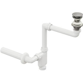 Resim Aqua Bagno Smart Pop-up Sifon , Taşma Delikli Krom +comfort Yer Kazandıran Lavabo Sifonu -2 Parça Set 