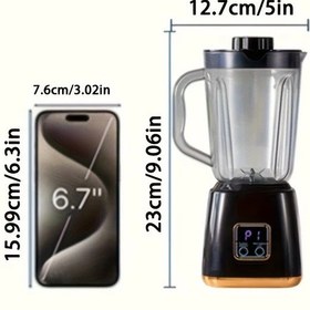 Resim Gateesat Pembe Yaowıthsu Taşınabilir Usb Şarjlı Dijital Bıçaklı Mini Blender 