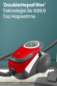 Resim GoldMaster Dinamik Cyclone Plus Gm-7557k 900w Toz Torbasız Elektrikli Süpürge 